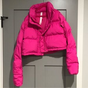 Lululemon Super Cropped Wonder Puff Jacket Sonic Pink Size 4